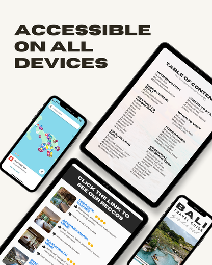 Bali Travel Ebook + Google Maps Pins