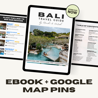 Bali Travel Ebook + Google Maps Pins
